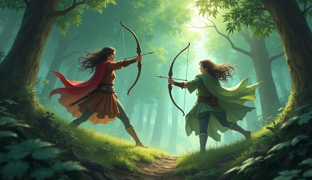 Alicia、Ellis、And the guardians of the forest join forces to fight the dark invaders.。The invaders wield dark magic、Second-rate々And he attacks.。Aliciaは弓矢と剣で戦い、Ellisは魔法の力を駆使して侵略者を撃退しようとするが、The enemy's power is greater than expected.。The guardians fight with all their might,、The invaders continue to grow。