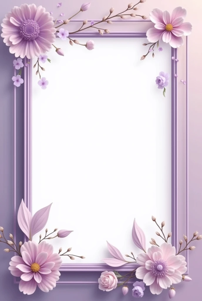 Frame for invitation card for novena and religious celebration in lilac color