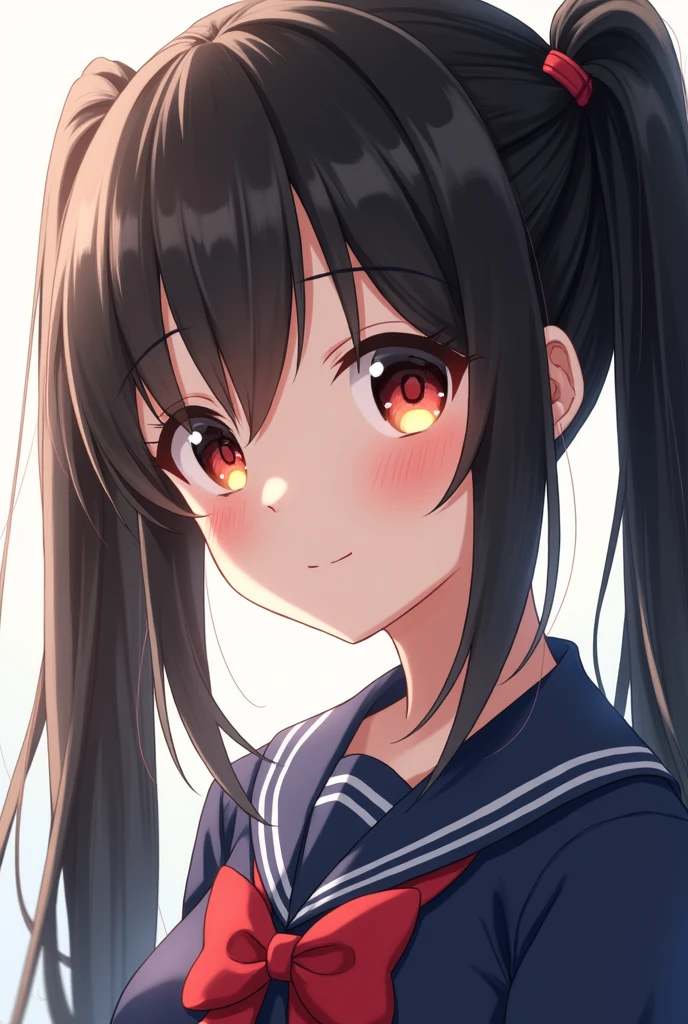 highly detailed Beautiful face, (realistic, detailed depiction, Ultra-detailed), Realistic portrait, twintails, (hi-school uniform), depth of fields, (fine face:1.2), 