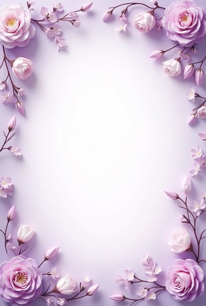 Frame for invitation card for novena and religious celebration in lilac color