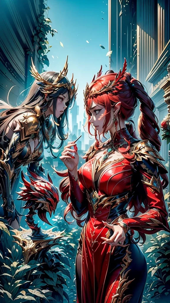 (masterpiece, top quality, best, official art, beautiful and aesthetically pleasing, long exposure: 1.2), smooth movement, charming patterns, 1 girl, (long dress with sleeves: 1.3), (((white-gold red imperator armor) )), upper body close-up, bare shoulders, Chinese girl, blush, black lob hair, portrait, solo, upper body, looking at the observer, detailed background, detailed face, (crystallineAI, crystalline theme:1.1), elemental fire elf, rotation fire, control fire, ruby clothes, dynamic pose, floating particles, ethereal dynamics, fire, vapor, magma in the background, red tint, volcano, ethereal atmosphere,1 japanese, WARFRAME, prime,rhino prime,volt prime,saryn prime dynamic pose, intricate pattern, heavy metal, energy lines, faceless, glowing eyes, long silver hair, wind blown hair, elegant, intense, blood red and black uniform, bloody wings, solo, desert, sunny, bright, claws, dramatic lighting, (masterpiece:1.2), best quality, high resolution, beautiful detailed, extremely detailed, perfect lighting, zhongfenghua, from below