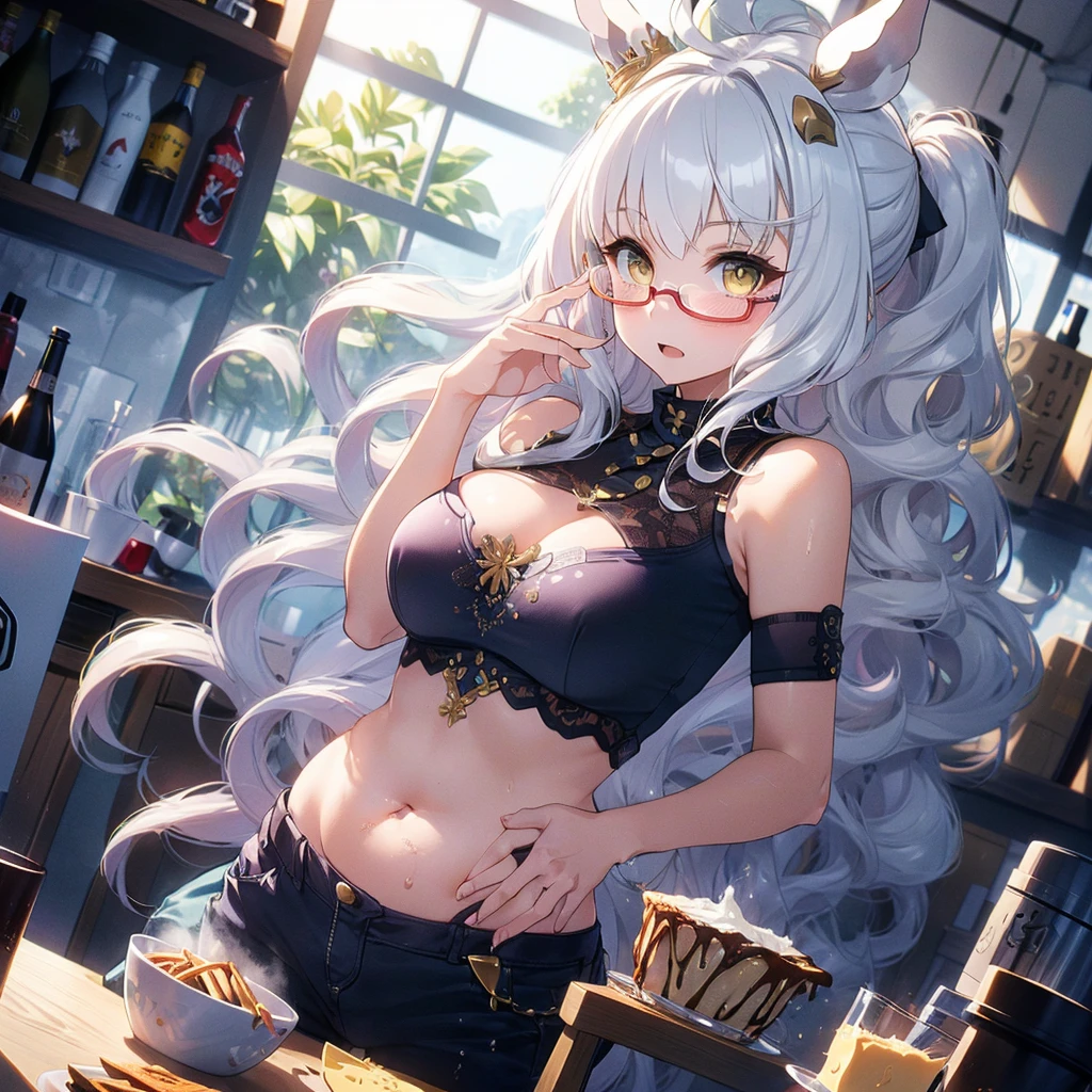 ((((sexy))))((((ロケットおっぱい))))((((Glasses))))((((GlassesDaughter))))((((Big Breasts))))biwa hayahide \(umamusume\), 1 girl, solo,1girl, solo, long hair, breasts, looking at viewer、masterpiece, 最high quality, high quality, High precision,Highly detailed 8K wallpapers、Innocent、minimum、Boiling semen、Put semen in a pan、Taste、semen fondue、（Cooking girl）、（ingredients：semen）、long hair、Long Hair、ponytail、((Random expression:1.4))、(Cheese can be sprinkled on top)、(on the table)、(Off the shoulder、Dabotto Girls Splicing Off the Shoulder、Breast flash、Nipple peek、limming、Beautiful belly、cute ass）、（short girl、daughter、younger sister）、whole body