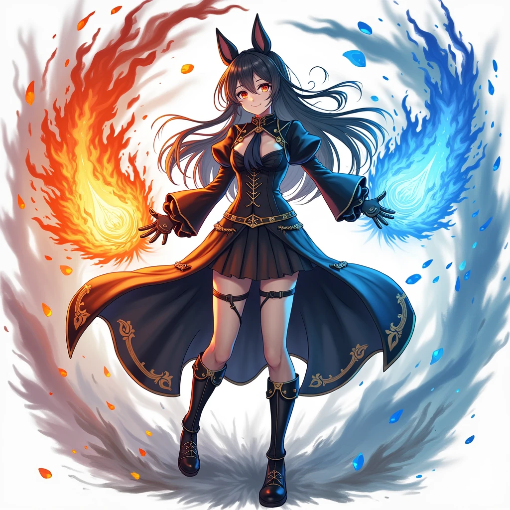 Armed with Fire、Water Arm、Glass Arm、Electrical elements are distributed in different directions, Game Case,Game Art, Collectible Card Art, The entire subject in the photograph, A design that pursues comfortable beauty!Full Art illustration, Fluffy eBay items, Full Art, !!Very detailed!!