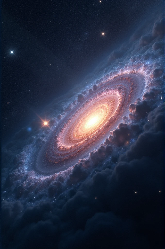 The universe seen from a real perspective, what shape and color does it have?