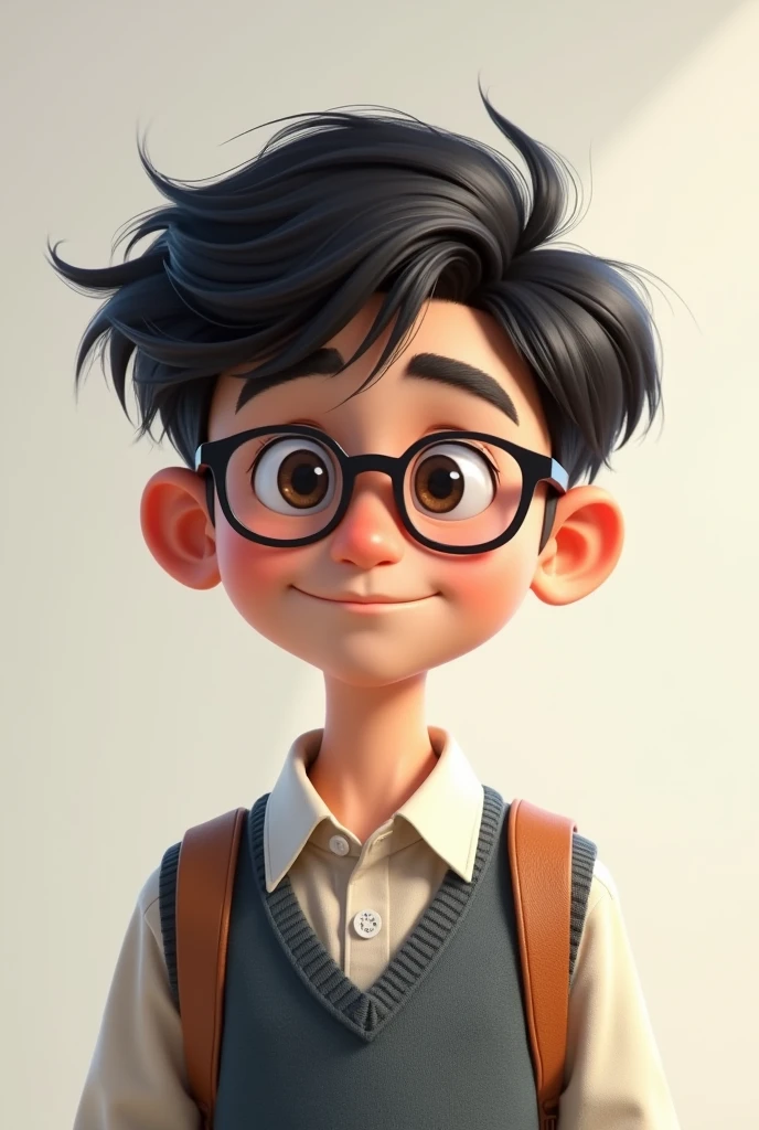 Boy wearing glasses smart looking