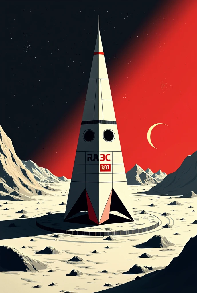 Russian logo Luna 2 landing 
in moon