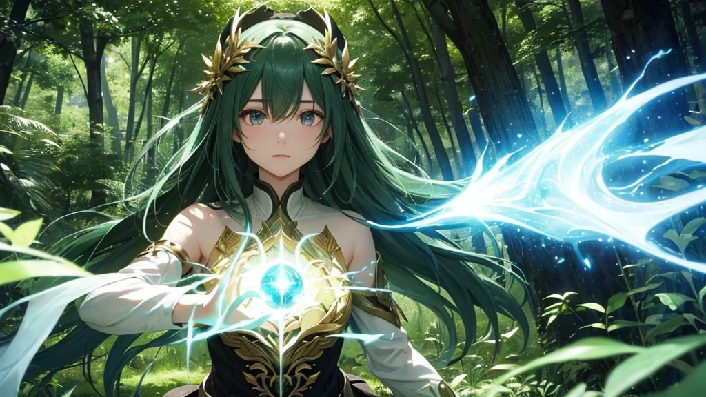 In the middle of the battle、Eris is in perfect harmony with the life force of the forest.、Unleash the true power hidden within you。Her magic is getting stronger、Become one with the surrounding nature and face off against the dark invaders。Ellis understood the importance of her mission.、Recognize that you are an essential part of protecting the forest。Her power spread throughout the forest、Giving hope and courage to my friends。