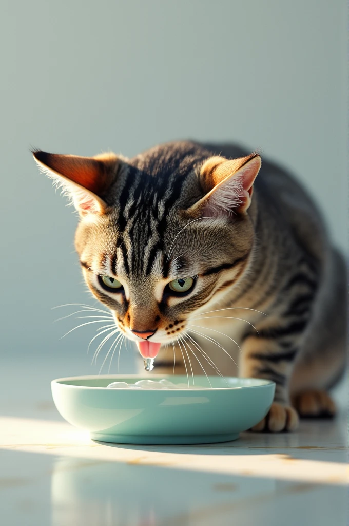 Cat drinking water