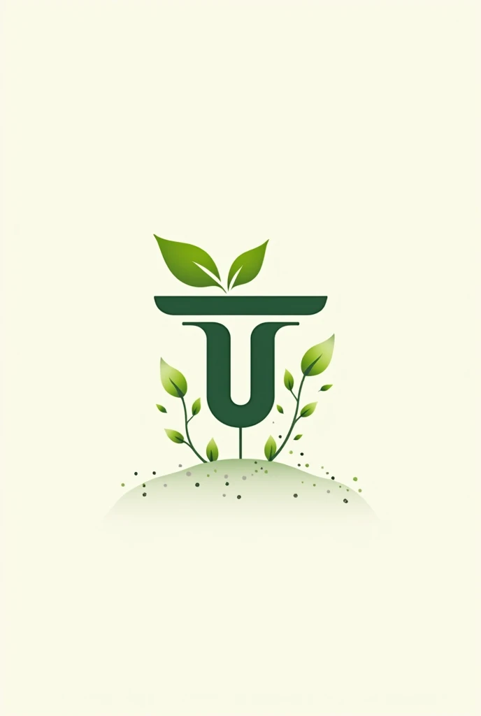 Simple logo with double T, logo meaning sprouts growing, protection, related to Agriculture
