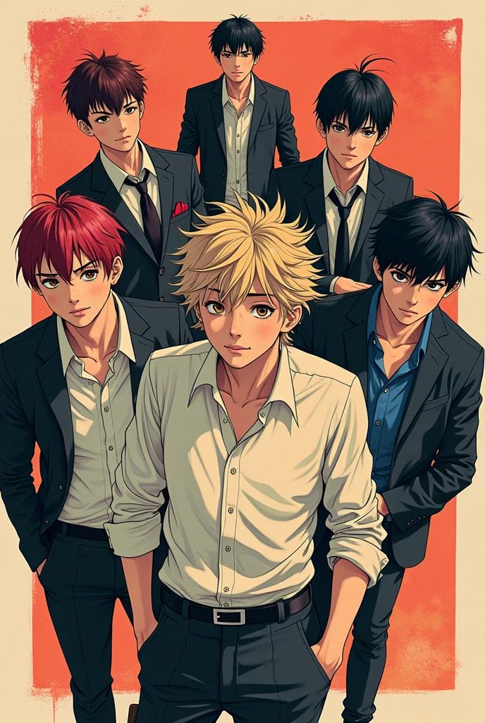 Koren boy band group 6 members Junji Ito's Illustration style