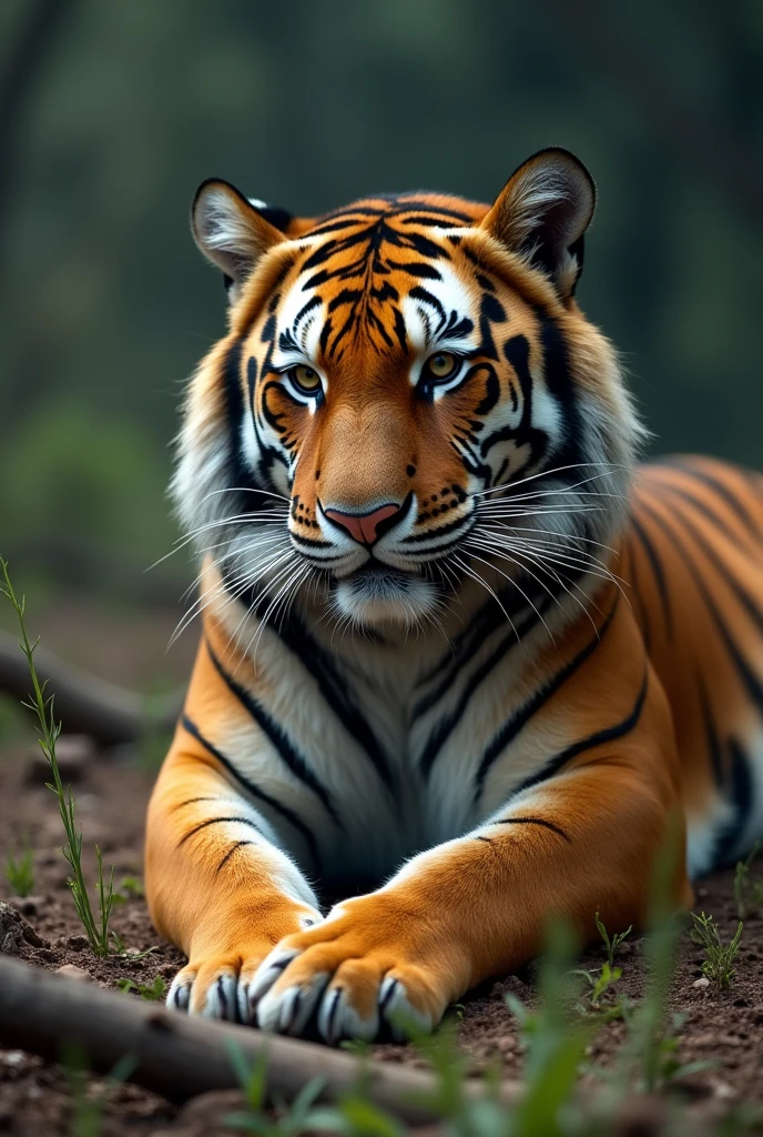 Tiger on the verge of death; Weak Sick