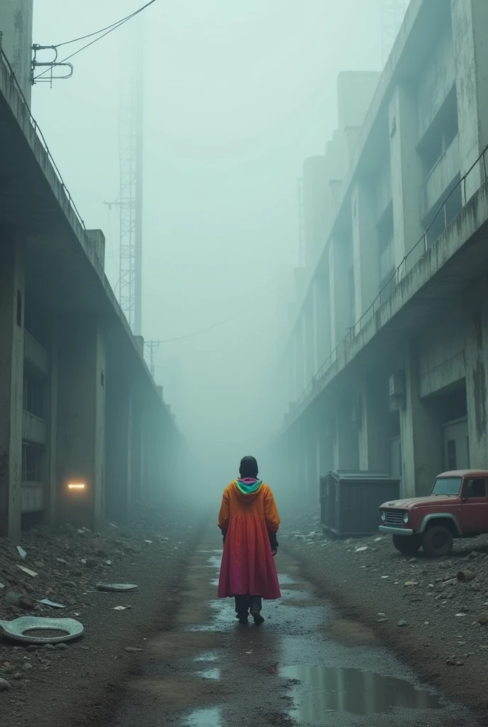 A grey world where someone with colour arrives