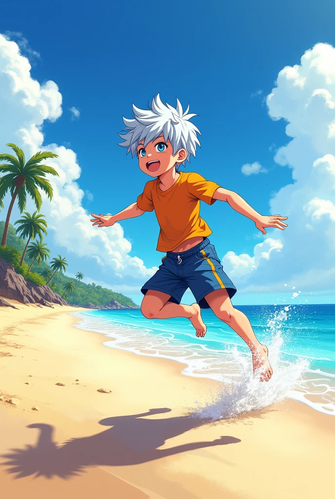 Killua en la playa