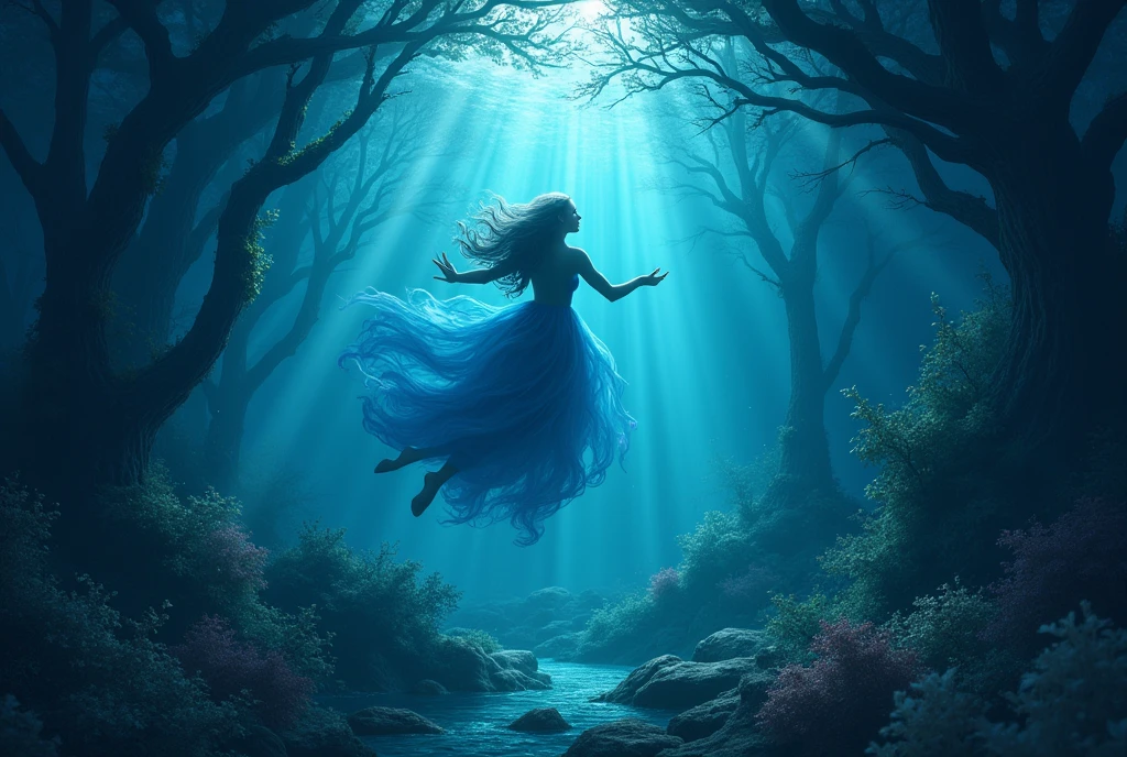 deep sea、mysterious、spirit、An illustration