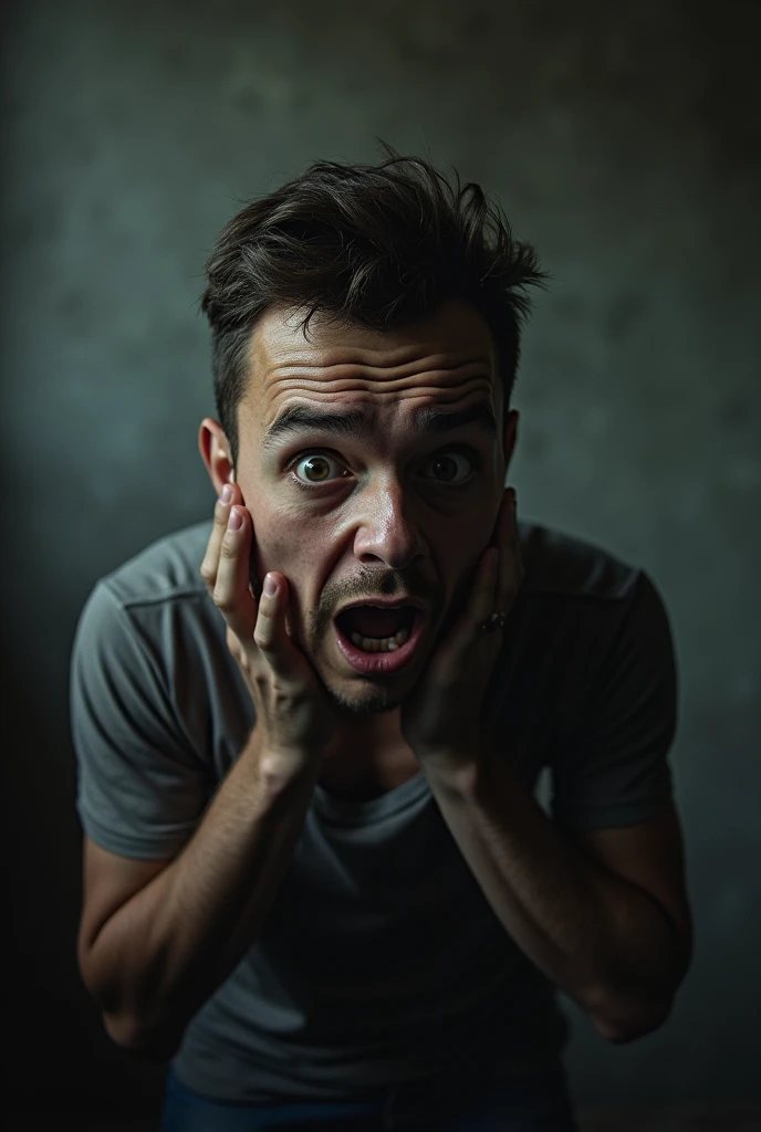 scared man