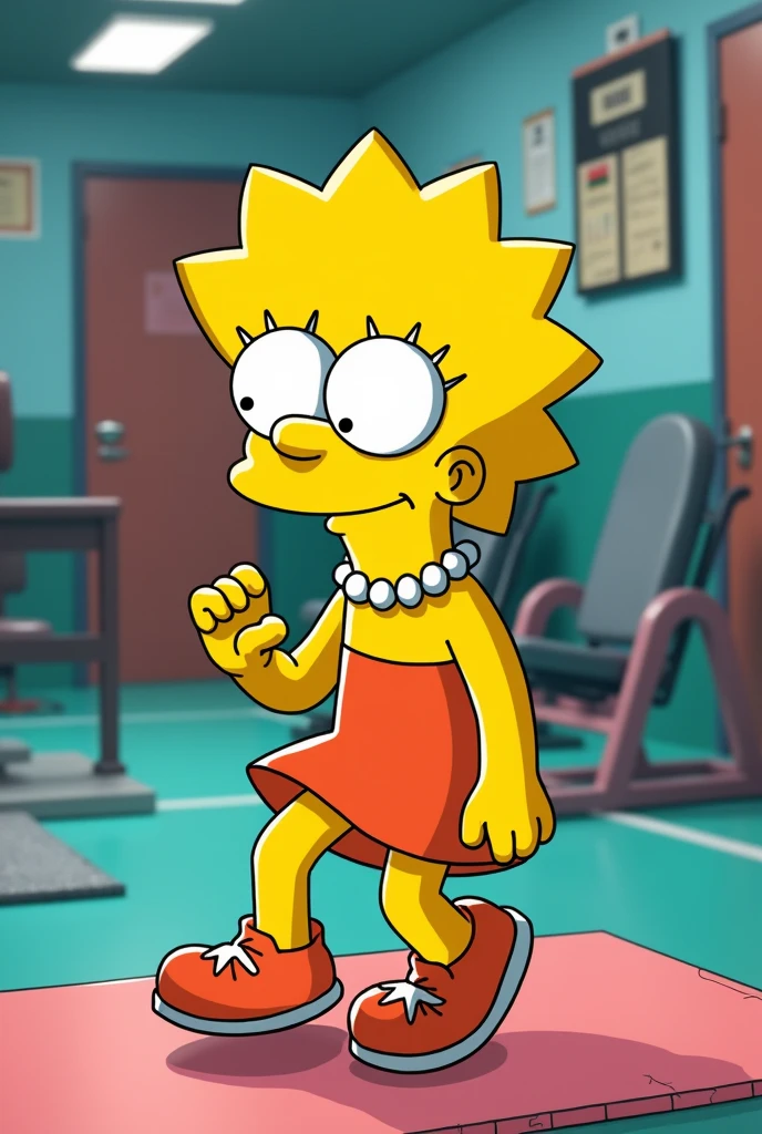 Lisa simpson without underwear in the gym
