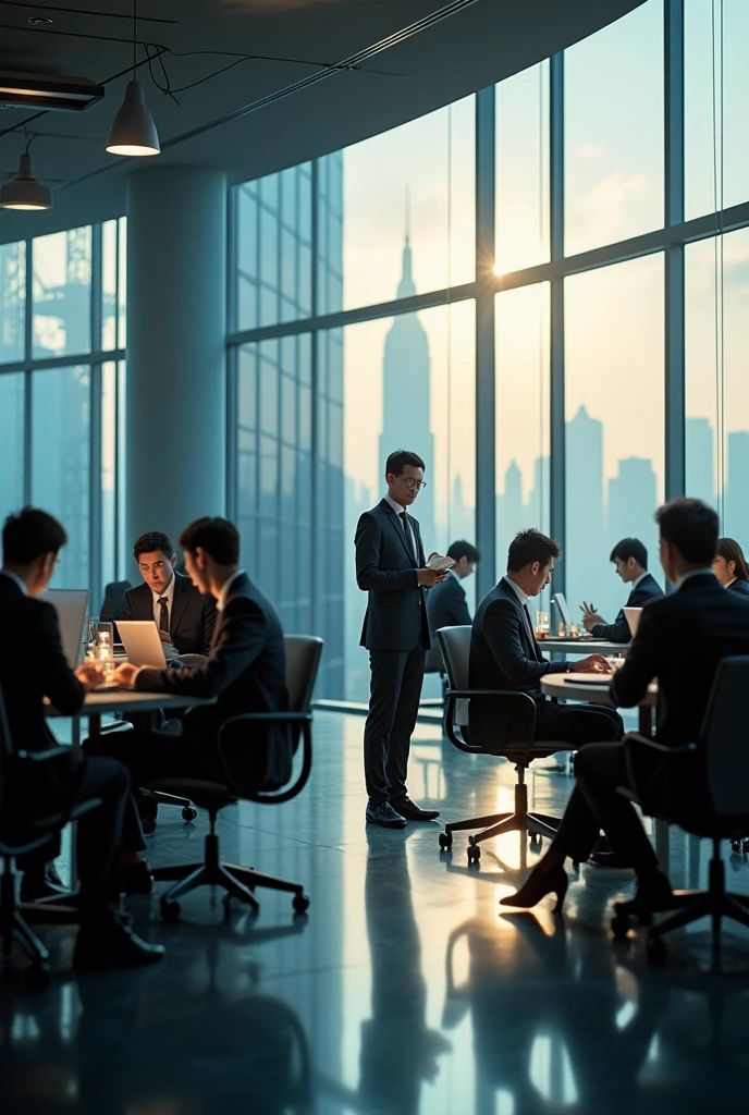 Shanghai，Office Building，office，Law firm，员工Work Scene，Suit tie，High heel，Work Scene，Various angles，Film Style