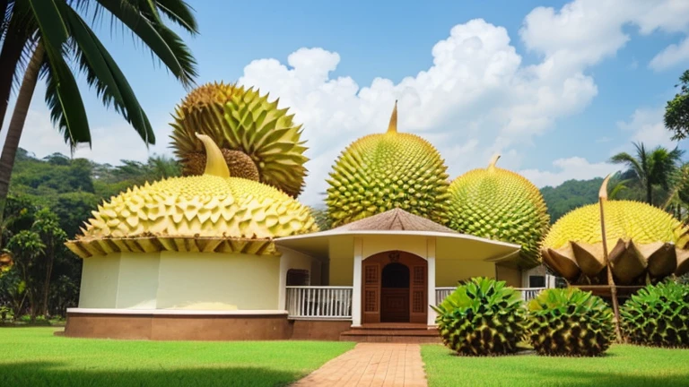 The house with the big durian on top