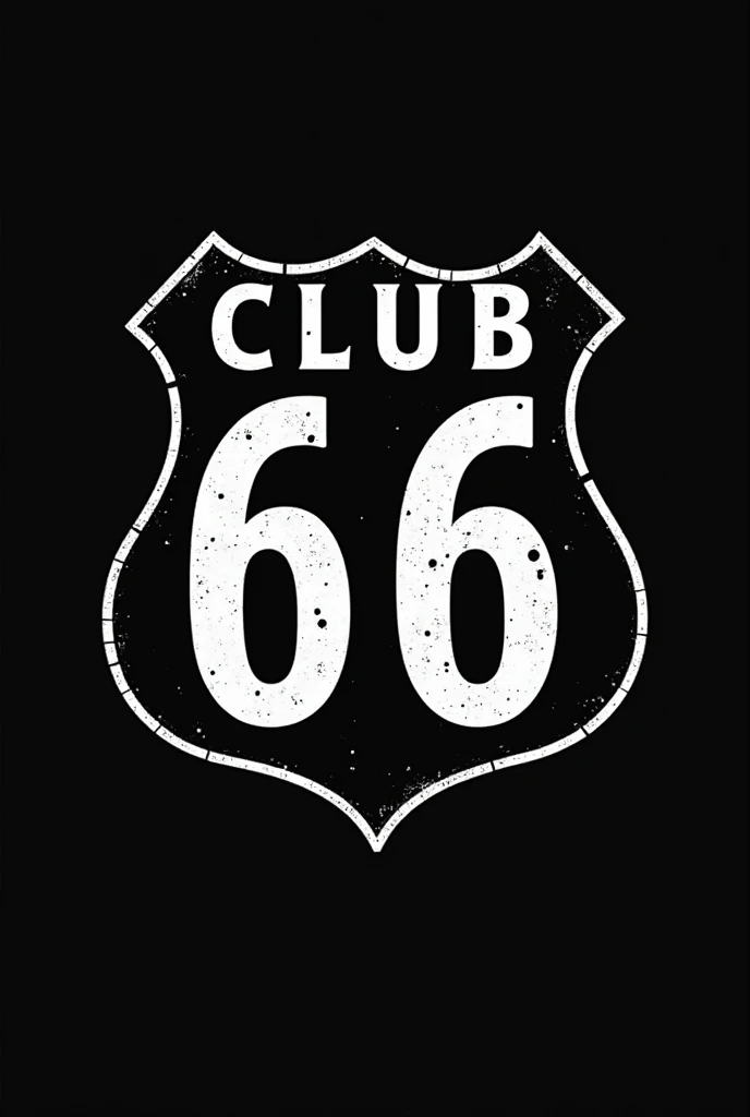 create a logo called club 66, minimalistic, streetwear, very modern, with black and white