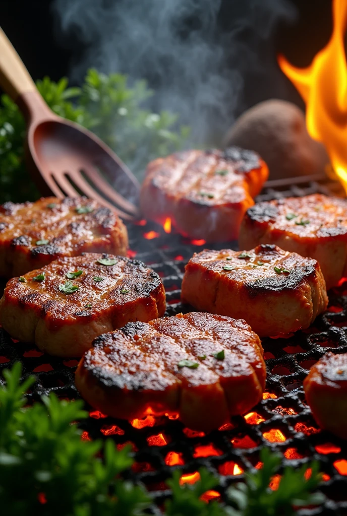 Photo of meat on the grill