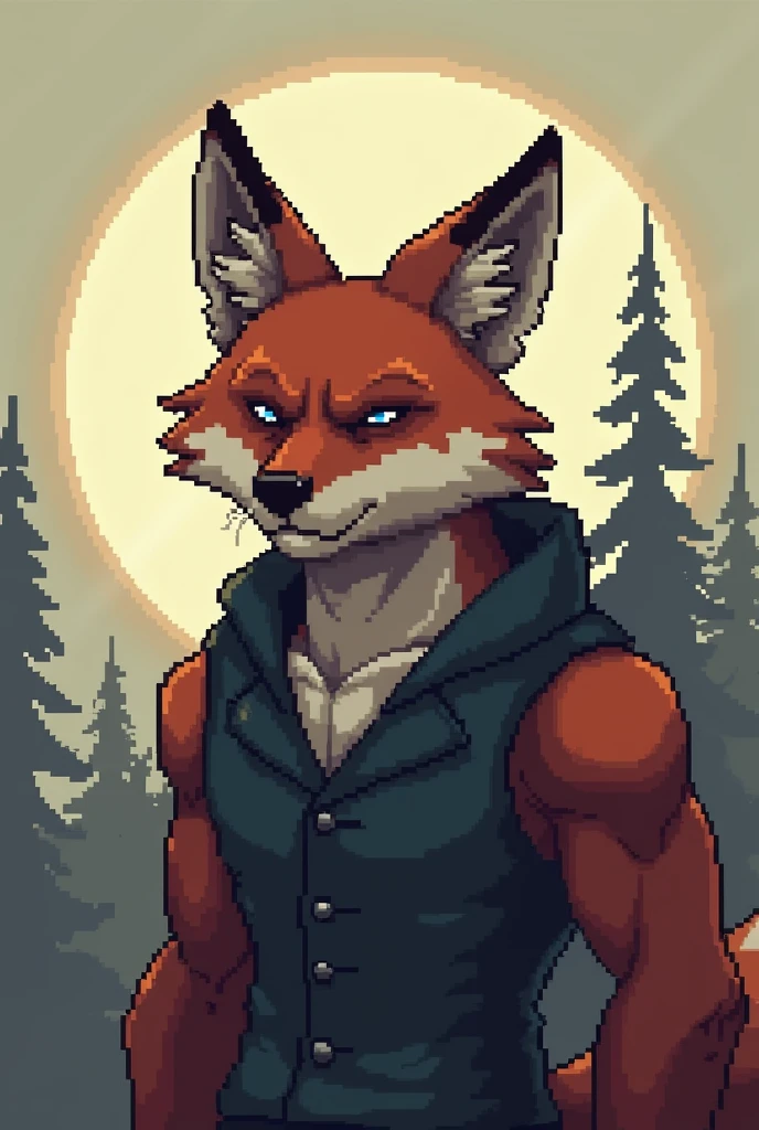 Sr.Fox, 8bit, more masculine,
sad, ego