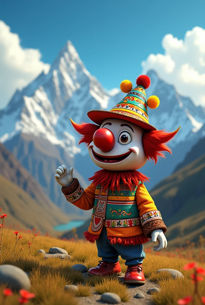 The mint as a clown in Bolivia