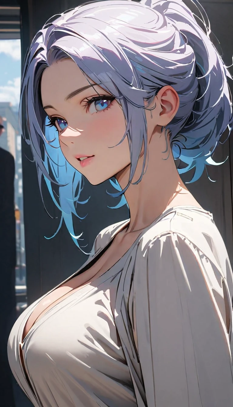 masterpiece , modern, Verism, masterpiece, super detail, best quality, 4K ,((Adult face)), woman,Wearing a white coat, woman