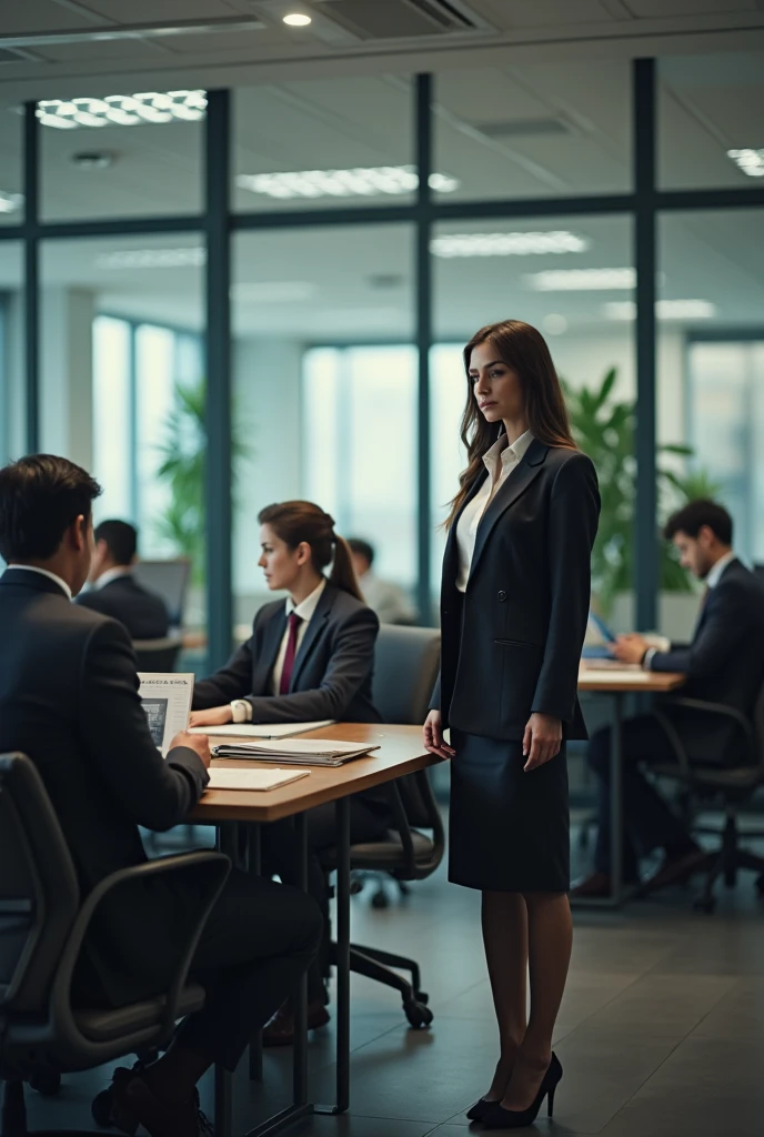 Office Building,office,Lawyers at work,female lawyer,desk,A lot of files,,Law firm,员工Work Scene,Suit tie,High heel,Work Scene,Various angles,Film Style