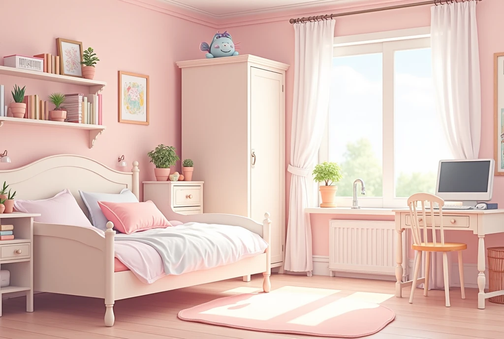 「Girl's Room」Themed background illustration