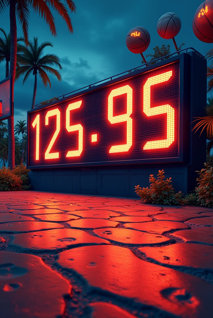 A poster in Spanish of a numerical counter similar to the one on the NBA scoreboard with 0.1 seconds
