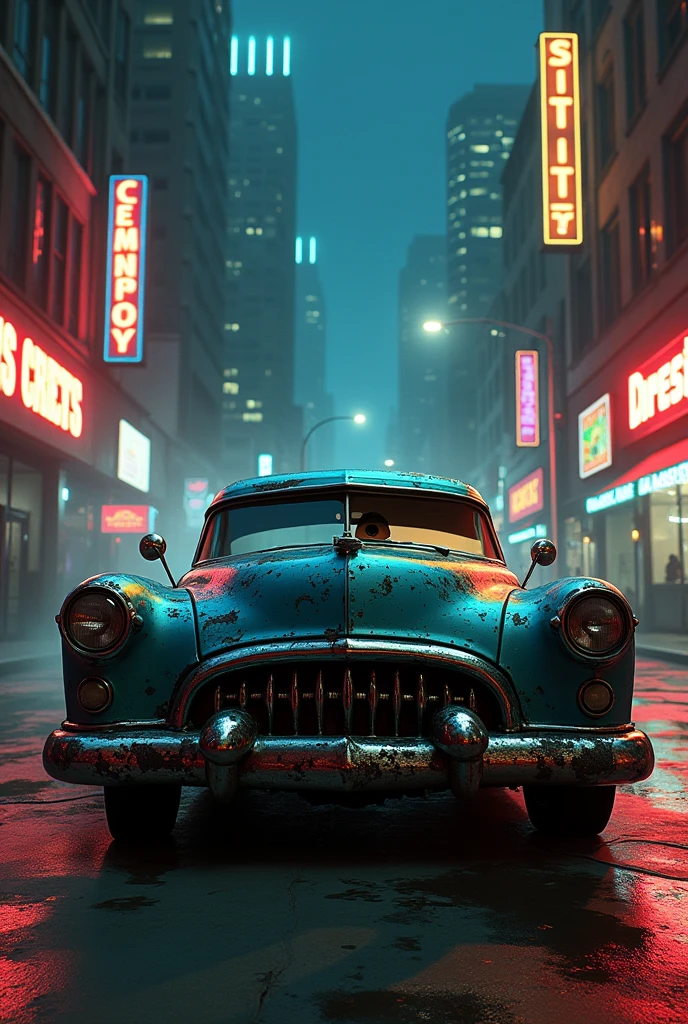 Finn Macmissil from the movie Cars as a pimp