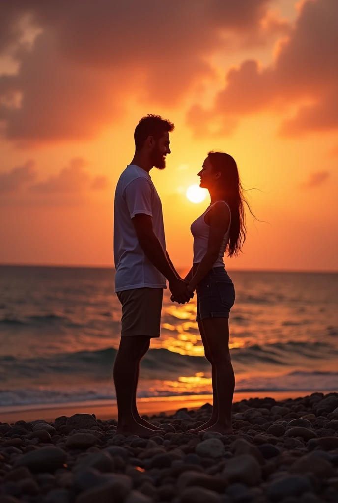 Couple Backlight dreamy heart background Dreamy Ocean