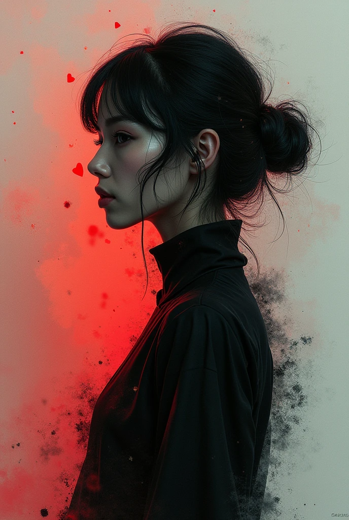 concept art, abstraction, 1girl, cinematic photo (style by Klaus Frahm)