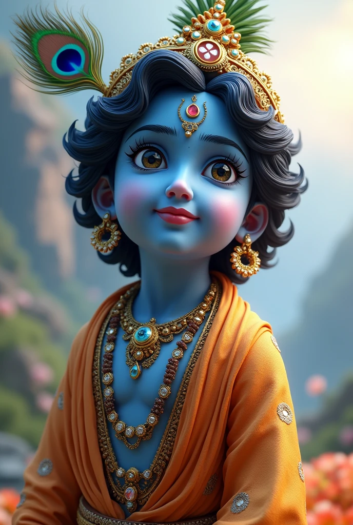 Make a photo ,shree krishna 3d
