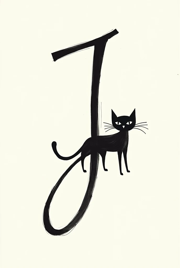 a signature with the letter J and now put a cat in it is a form of mixed scribble and it looks like a real signature written by pens and formally so that the letter J can be seen