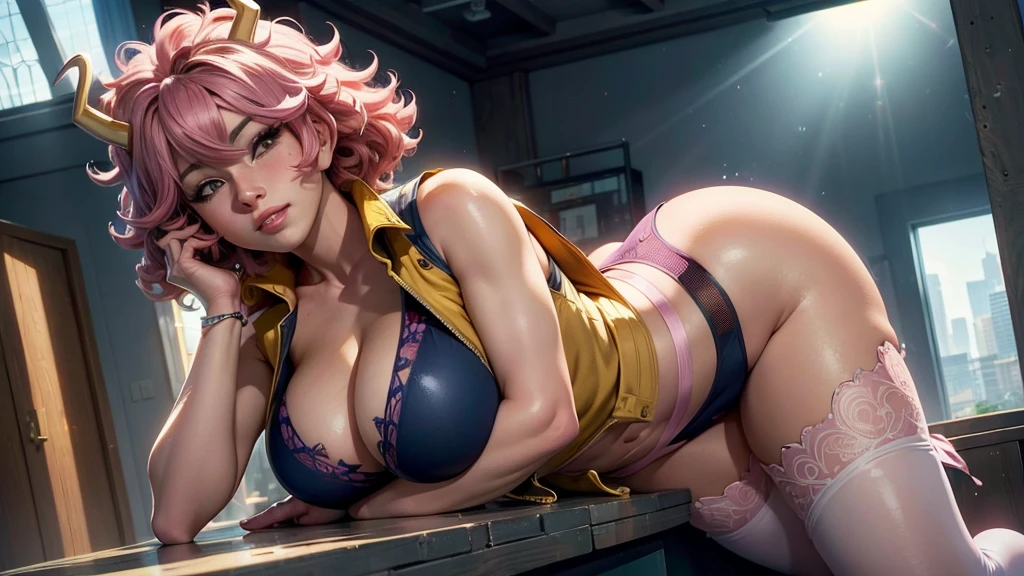 (((beautiful prostitute))),16k,big bounce natural breas,(masterpiece, best quality, Ultra detailed, absurdres)1.5, 1girl, pretty face, perfect face,(sexy, beautiful woman, perfect face, perfect eyes, perFect Female body, huge breasts)1.5,(masterpiece, best quality), intricate details, [mina ashido], [Boku no hero academia], ((masterpiece)), ((solo portrait)), ((cute)), ((High definition)), ((anime)), ((Kohei Horikoshi)), ((beautiful render art)), ((detailed shading)), ((cel shading)), ((intricate details)), {mina ashido; (pink skin), (curly yellow horns), long eyelashes, eyes perfect, curly pink hair, short eyelashes, large boobs, (beautiful slightly muscular legs), (excited body), (white teeth), (blushing)}, {(hero costume), (bodysuit), (yellow sleeveless jacket), (fluffy collar)}, {(dynamic pose), (looking at viewer)}, [Background; (city), (blue sky), (sun rays)]



