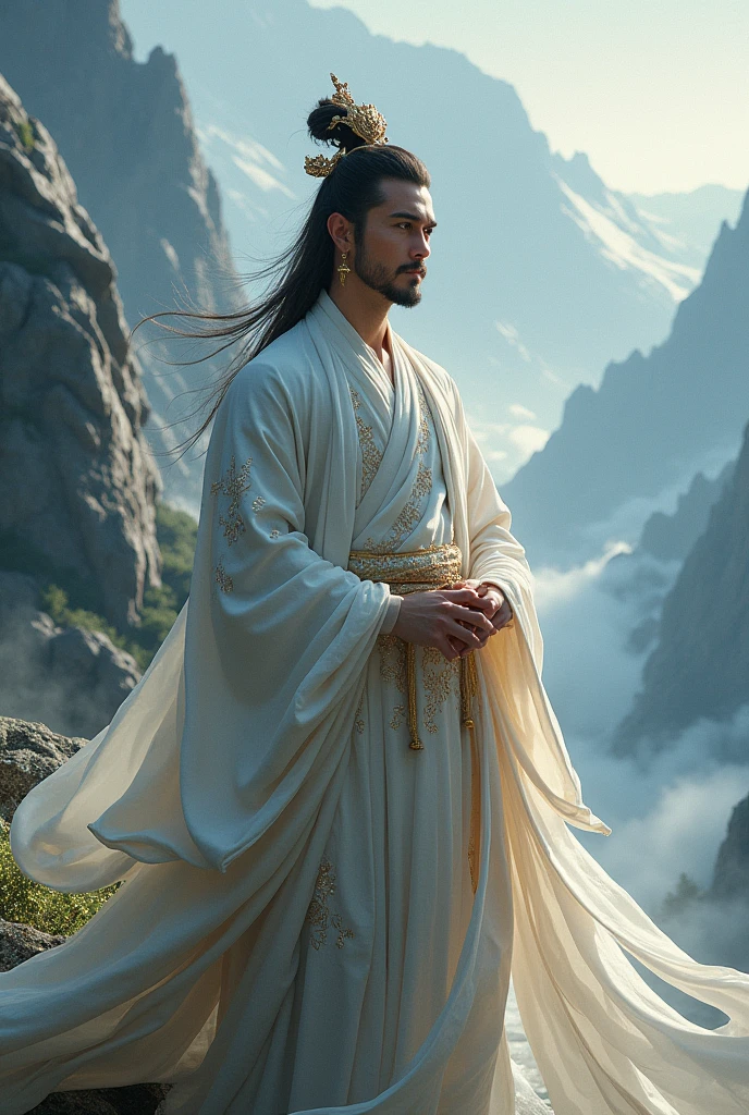 A man in the attire of a xianxia world 