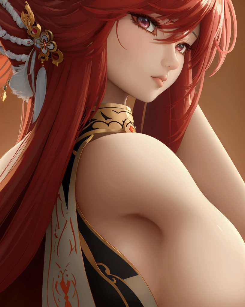 <lora:revealing_dress_v0.1:1>
1girl, white dress, revealing dress, backless dress,
aroused, gold chain, necklace, long hair, red hair, wavy hair, yellow eyes,
looking back, ponytail, pantyshot, wariza, backless outfit, hoop earrings, dimly lit, shadow, wariza,, masterpiece, best quality, highly detailed
