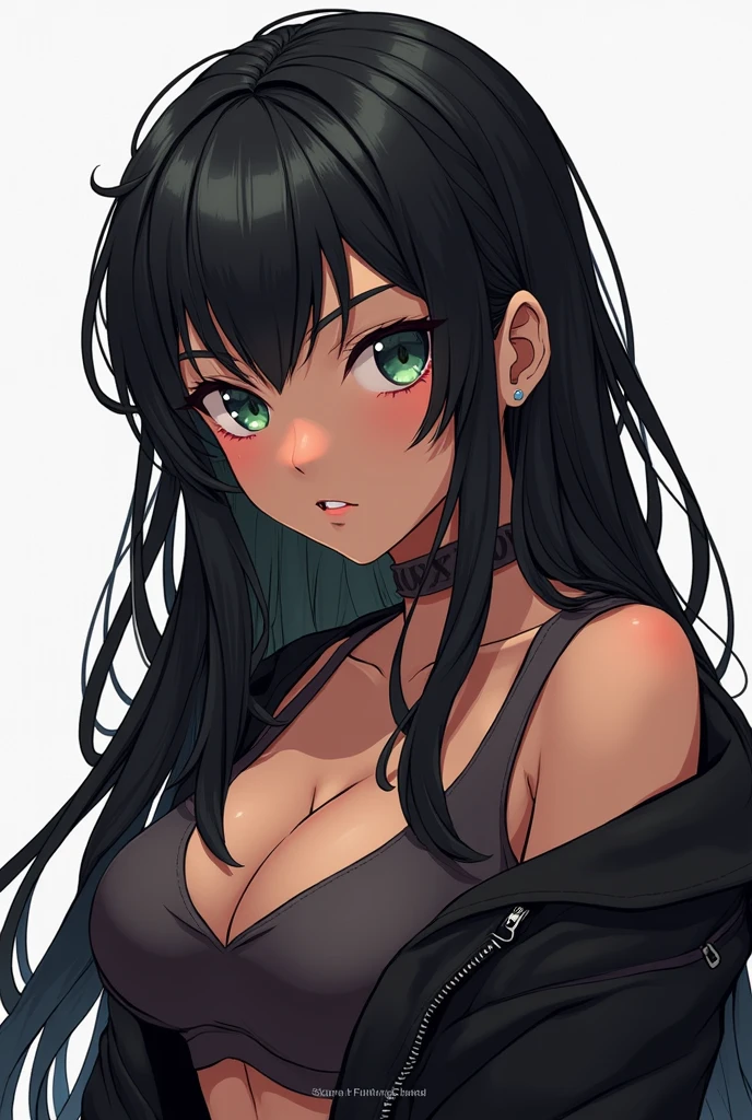 anime style drawing of a black character