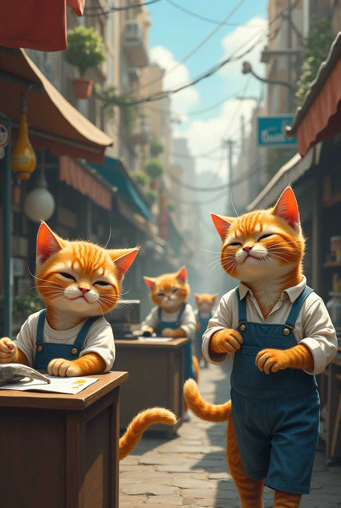 Cats work while crying