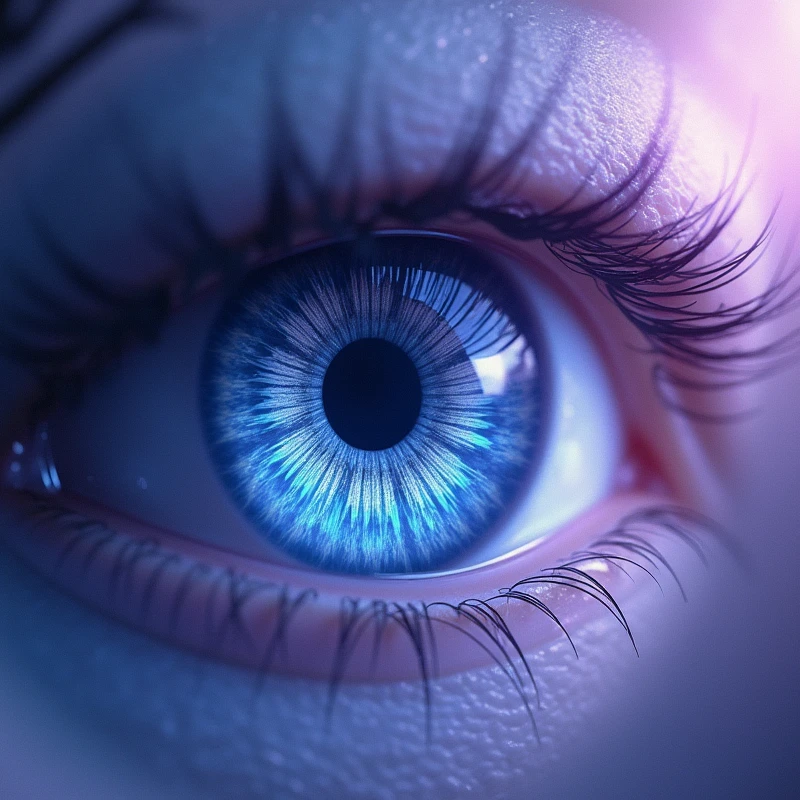create the image only of the all-seeing eyes, not infinite, in shades of blue, lilac, purple and purple