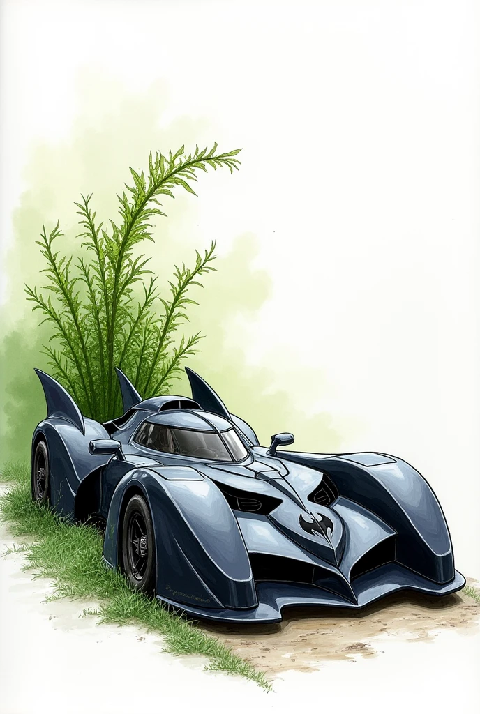 Batman's car freehand, plant and side