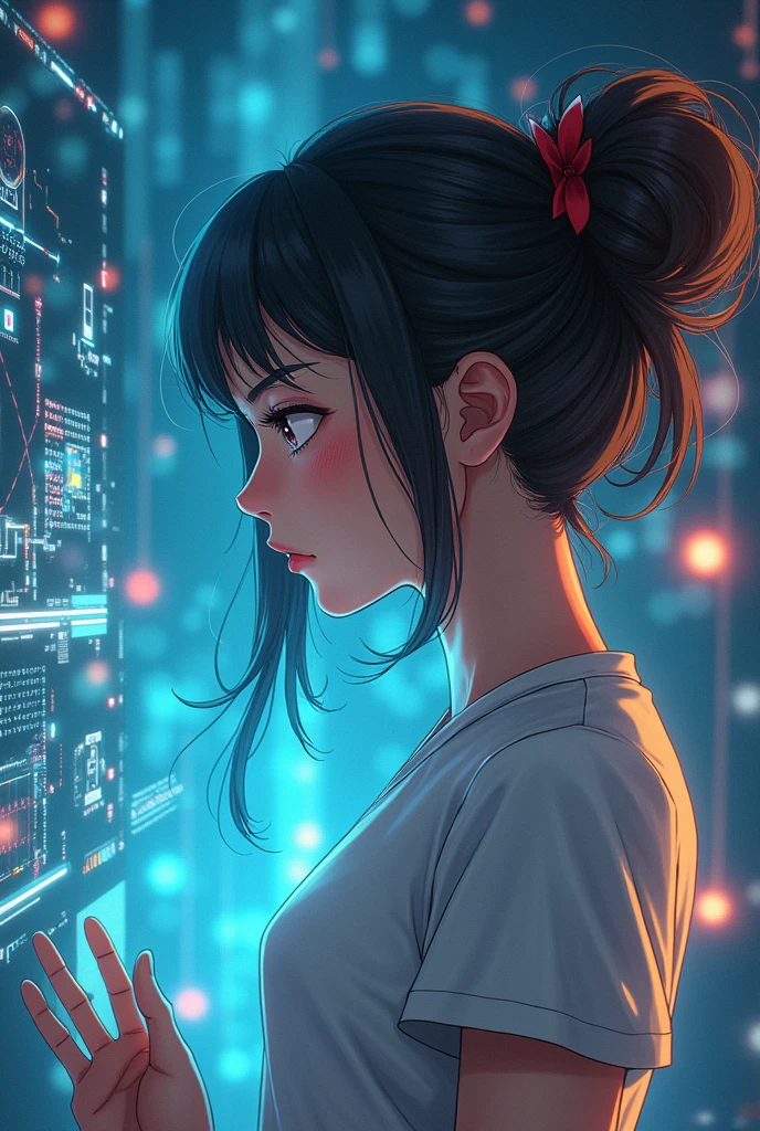 A young woman struggles for her family with an assistant system. Fantasy Anime.