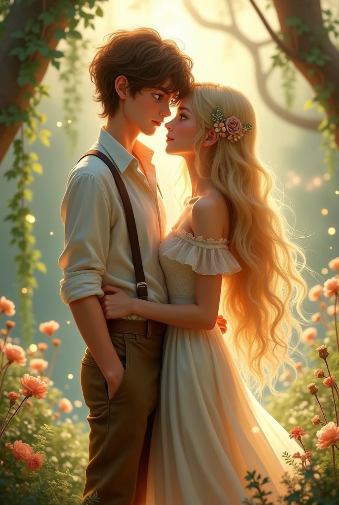 ((Best Quality)), ((masterpiece)), (detailed), (couple)) Stella Winx fairy with her boyfriend Brandon in real life