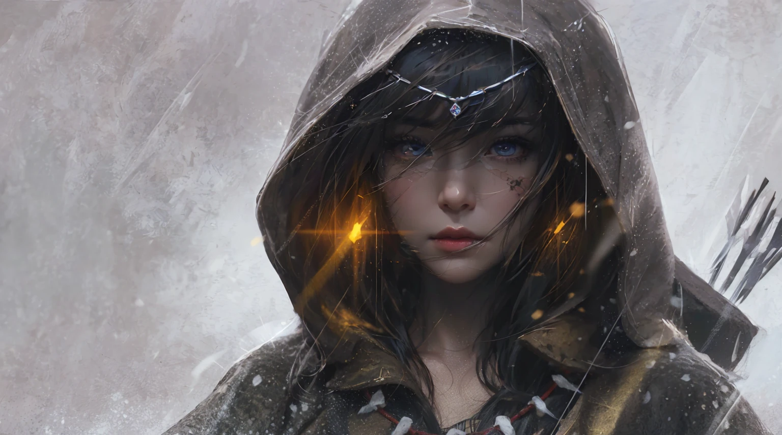 a close up of a girl, light brown hair, holding a gun, big , shadowbringers cinematic, 4 k detail fantasy, a beautiful fantasy empress, game cg, xianxia fantasy, xianxia hero, 2. 5 d cgi anime fantasy artwork, cinematic goddess close shot, ruan jia and artgerm, wow 4 k detail fantasy, hyperdetailed fantasy character, smile, big breasts, (blue eyes), 