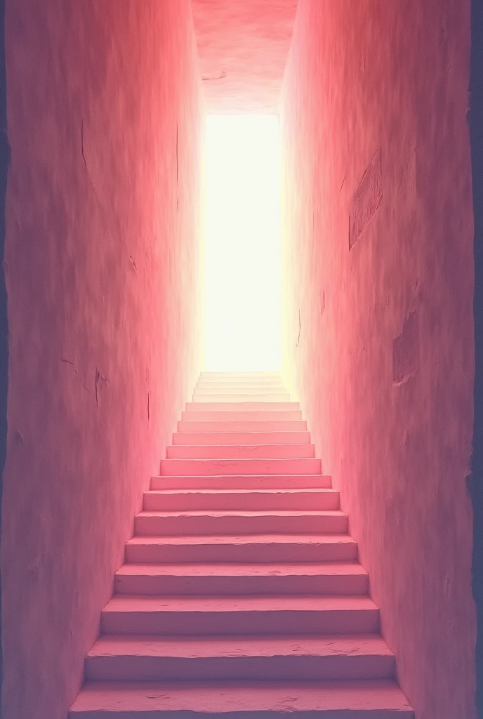 Close-up of a corridor leading to a bright light, (beautiful妖精たち)、stairway to heaven, heaven background, heaven pink, blossoming path to heaven, esoteric equation heaven, she is arriving heaven, beautiful, heaven!!!!!!!!, in heaven, Leading to the sky, luminous sky heaven background, she is approaching heaven, heaven gate, stairs from hell to heaven