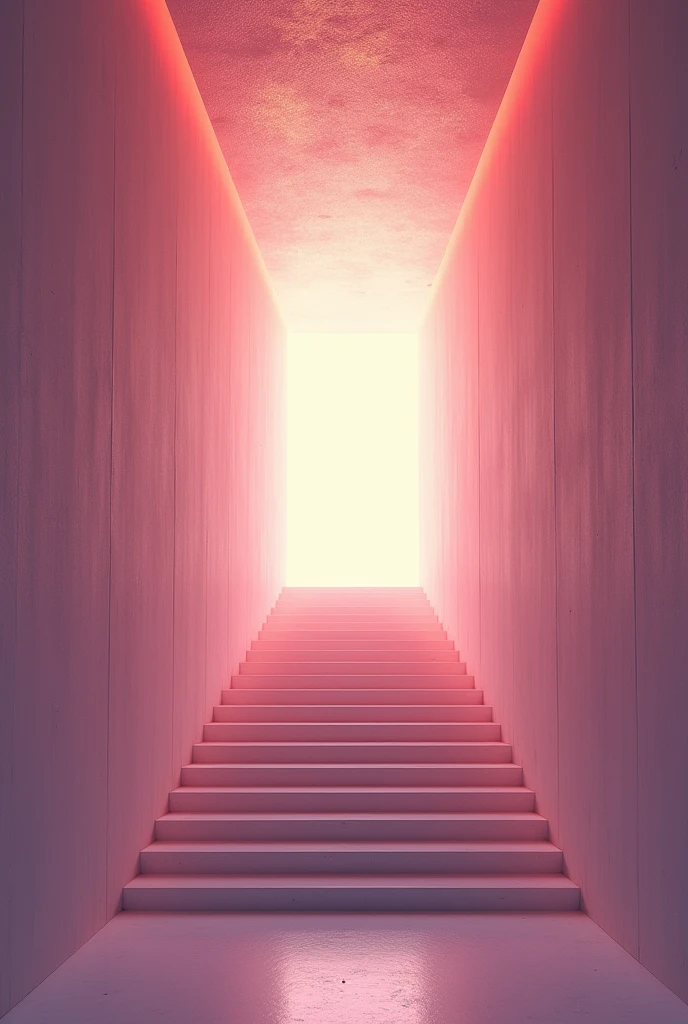 Close-up of a corridor leading to a bright light, (beautiful妖精たち)、stairway to heaven, heaven background, heaven pink, blossoming path to heaven, esoteric equation heaven, she is arriving heaven, beautiful, heaven!!!!!!!!, in heaven, Leading to the sky, luminous sky heaven background, she is approaching heaven, heaven gate, stairs from hell to heaven