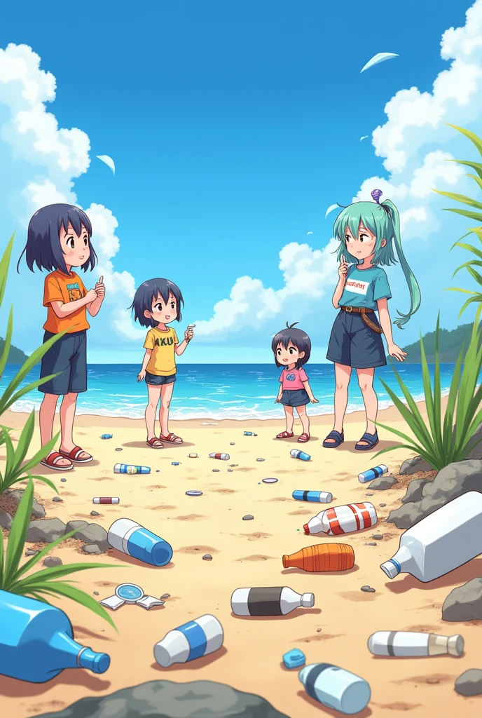 anime,Sandy Beach,rubbish