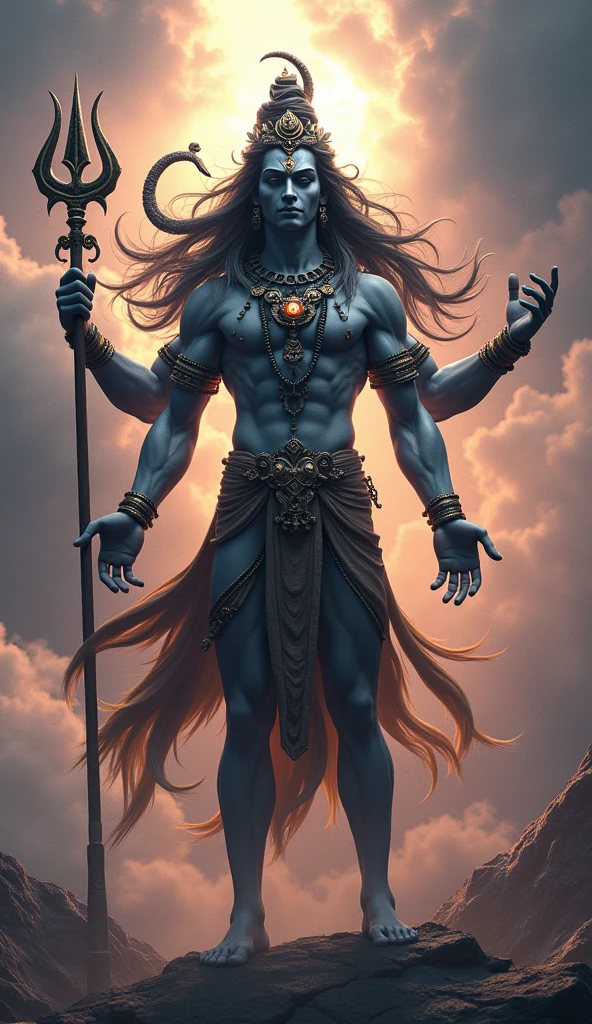 Create a 3D image of shiva 