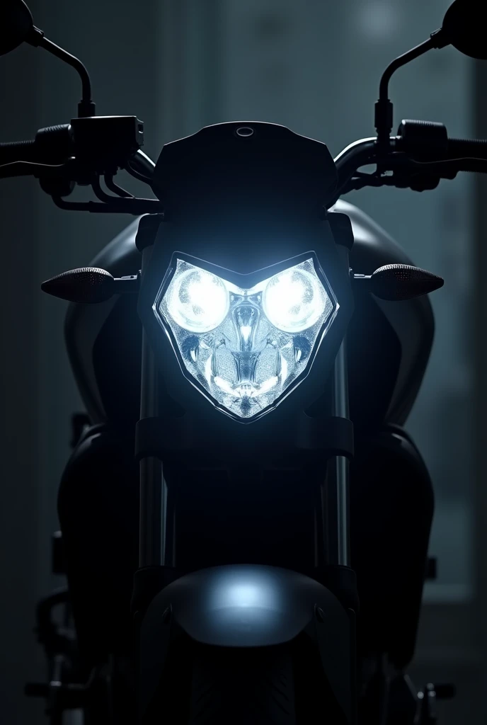 Mt15 bike ki headlight ki picture banao... Jisme eyes look ho, aur headlight ko aisa banao ki jaise ek diamond ko egale munh me dabaaye huwe hai .. aisa picture banao